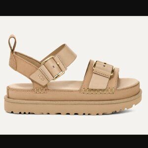UGG Goldenstar Villa Platform Sandals — Mustard Seed / Sand 7.5